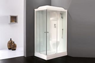 Душевая кабина Royal Bath HP правая стекло белое/прозрачное 120x80см RB8120HP6-WT-R